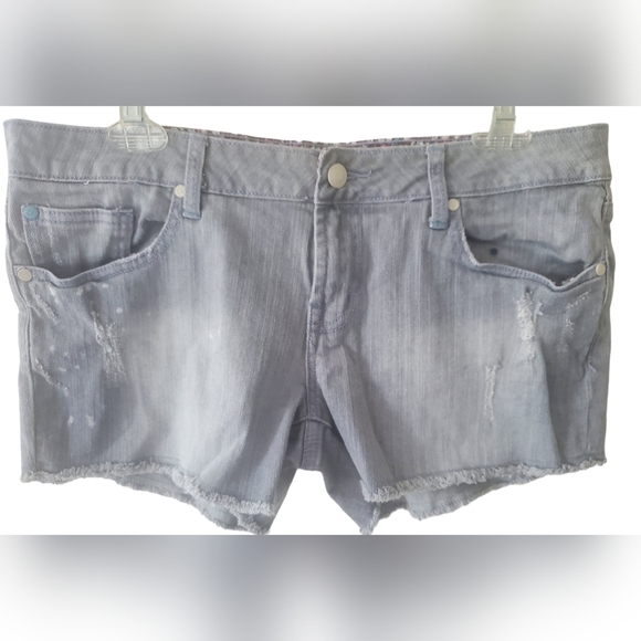 Charlotte Russe Jean Shorts Womens Size 10 Distressed Gray Cutoffs Daisy Dukes - Picture 1 of 9